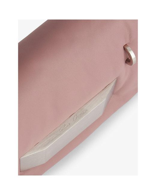 Rick Owens Pink Griffin Logo-plaque Padded Leather Bag