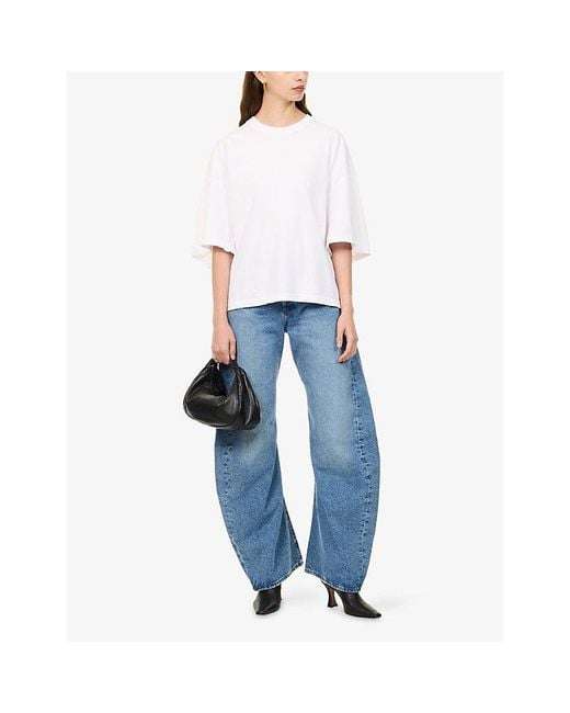Agolde Blue Spiral Tapered-Leg Denim Jeans