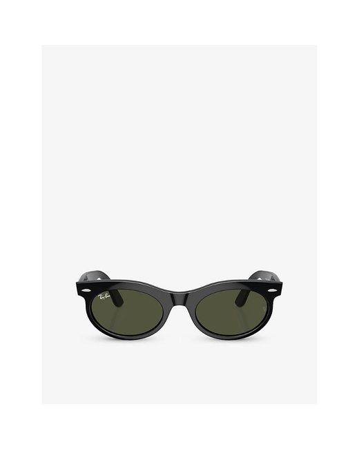 Ray-Ban Green Rb2242 Wayfarer Oval-frame Propionate Sunglasses