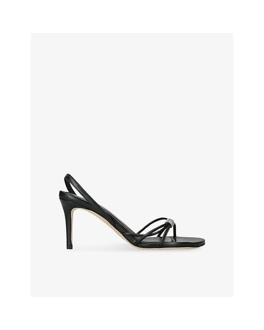 Christopher Esber Black Giro Leather Heeled Slingback Sandals