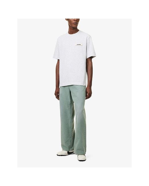 Jacquemus White Le Gros Grain Cotton-Jersey T-Shirt for men
