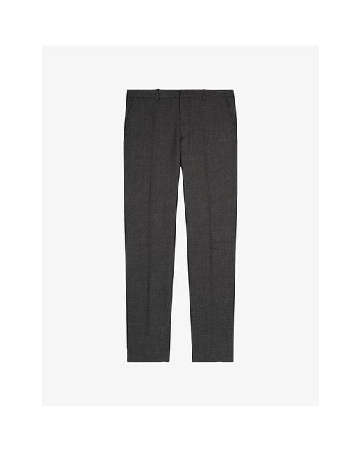 The Kooples Black Slim-Leg Wool Trousers for men