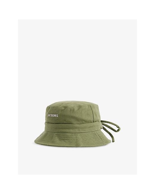 Jacquemus Green Logo Bucket Hat for men