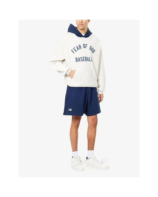 Fear Of God White Fog X Essentials X Mlb Sport Brand-Print Cotton-Jersey Hoodie for men