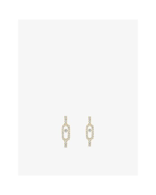Messika White Move Uno Pave 18Ct And 0.19Ct Diamond Single Earring