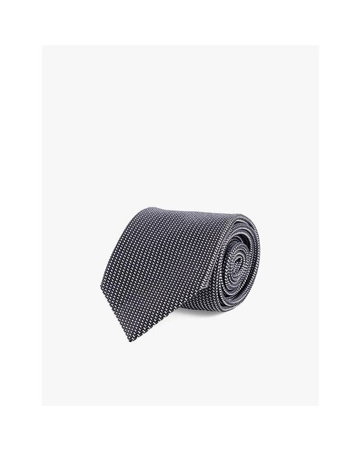 Tom Ford Gray Dot-Pattern Wide-Blade Silk Tie for men