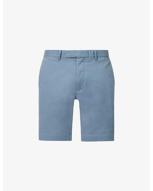 Polo Ralph Lauren Blue Slim-fit Brushed-twill Stretch-cotton Shorts for men