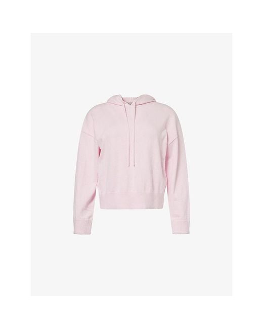 Jonathan Simkhai Pink Regular-Fit Long-Sleeves Cotton And Cashmere Hoodie