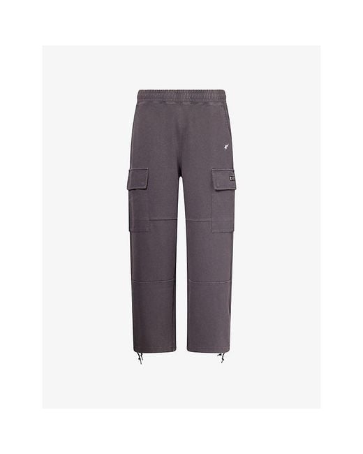 A Bathing Ape Purple Cargo Patch-Pocket Cotton Jogging Bottoms for men