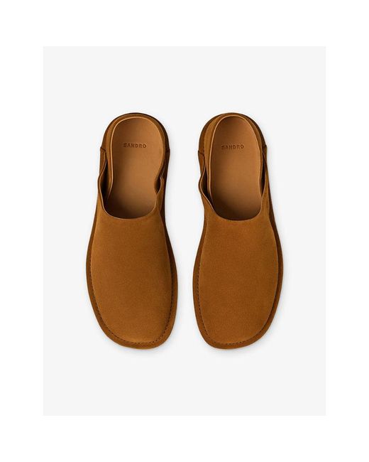 Sandro Brown Suede Slip-On Loafers for men