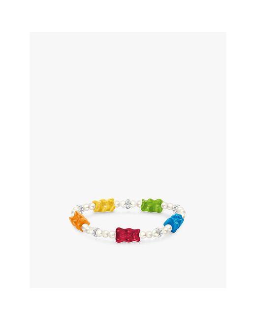 Thomas Sabo Multicolor X Haribo Goldbear Sterling- Pearl And Glass Bracelet