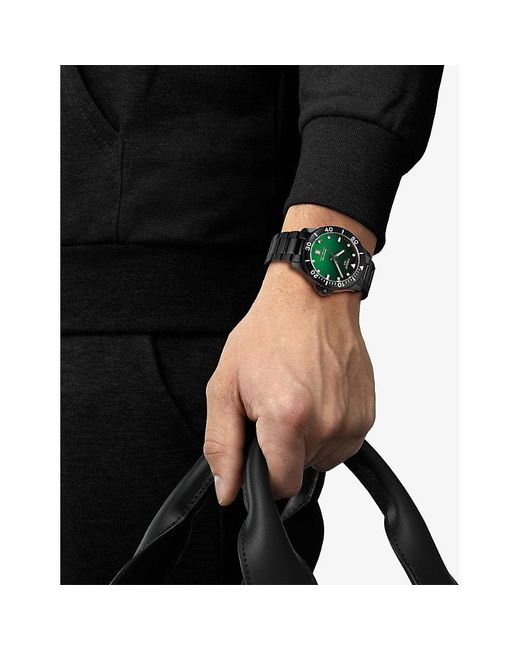 Tissot Green T120.410.33.091.00 Seastar 1000 40Mm Pvd-Coated Stainless-Steel Quartz Watch for men