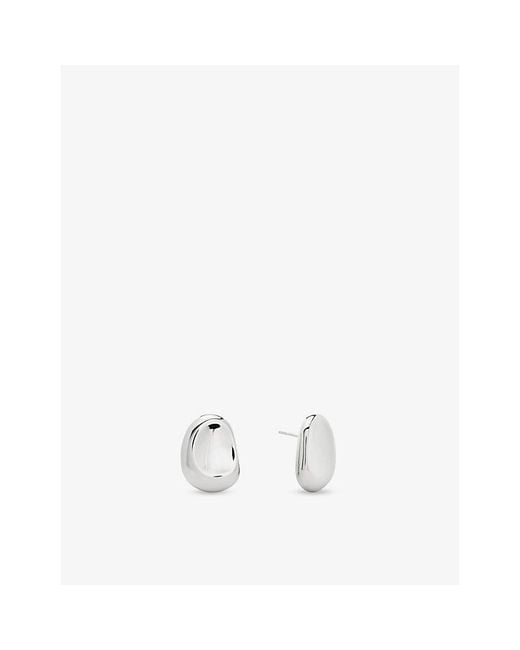 Monica Vinader White Aria Bold Sterling- Stud Earrings