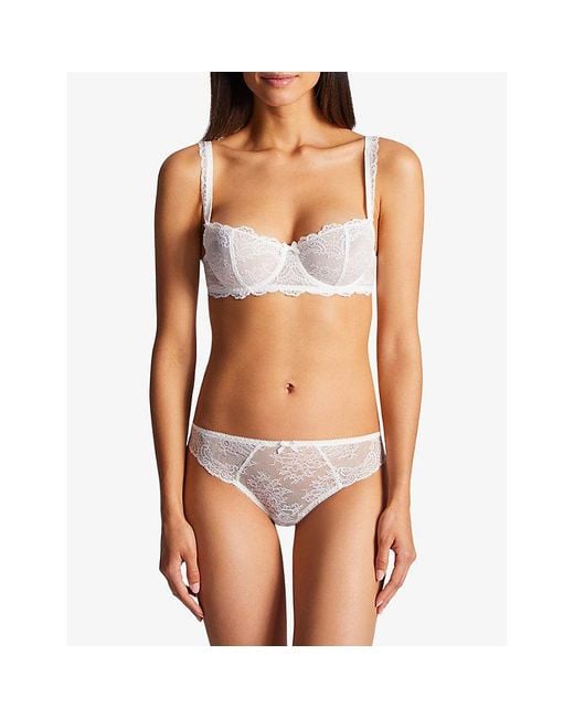 Aubade Multicolor Danse Des Sens Low-Rise Strech-Lace Embroidered Thong