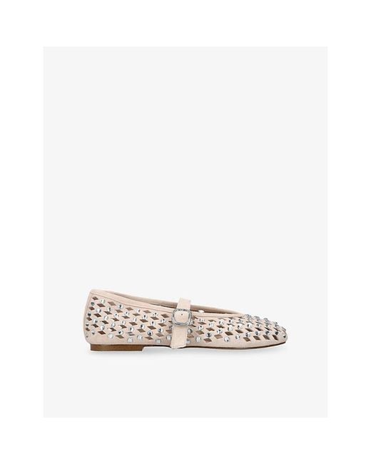 Steve Madden White Rerun Suede Mary Jane Shoes