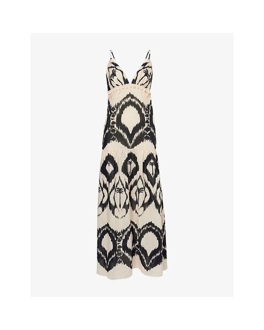 Johanna Ortiz White Ecublk Zea Palm Cotton Maxi Dress
