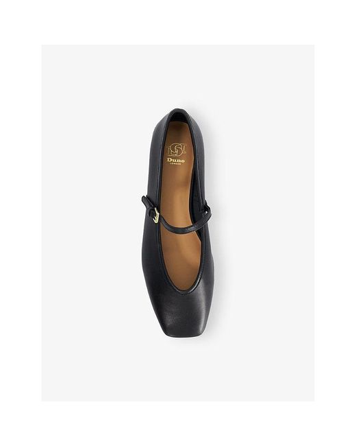 Dune Black Hearthrob Leather Mary Jane Shoes