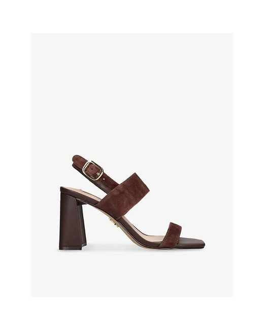 Steve Madden Brown Wendie 880 Suede Heeled Sandals