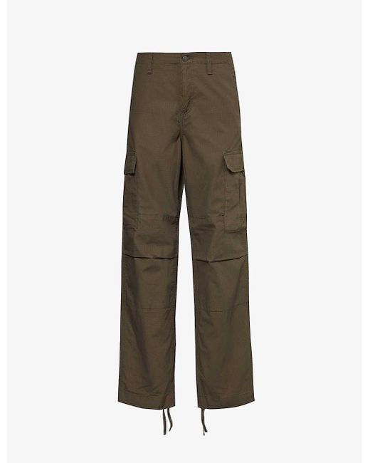 Carhartt Natural Cargo-pocket Tapered-leg Cotton Trousers for men