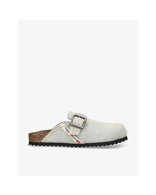 DIESEL White D-woodstock Cotton Mules