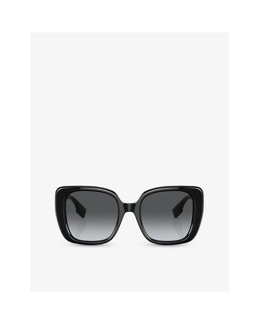 Burberry Black Be4371 Helena Square-frame Acetate Sunglasses