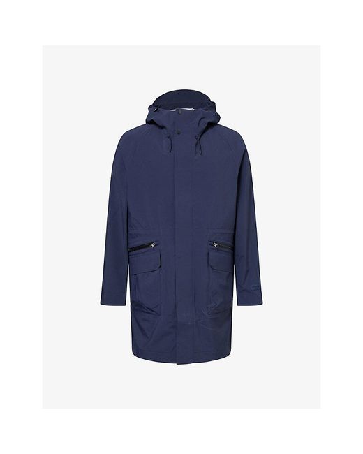 Paul Smith Blue Detachable-Liner Hooded Shell Parka Jacket for men
