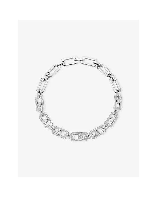 Messika Metallic So Move Xl Pave 18Ct- And 8.18Ct Diamond&Nbsp;Necklace