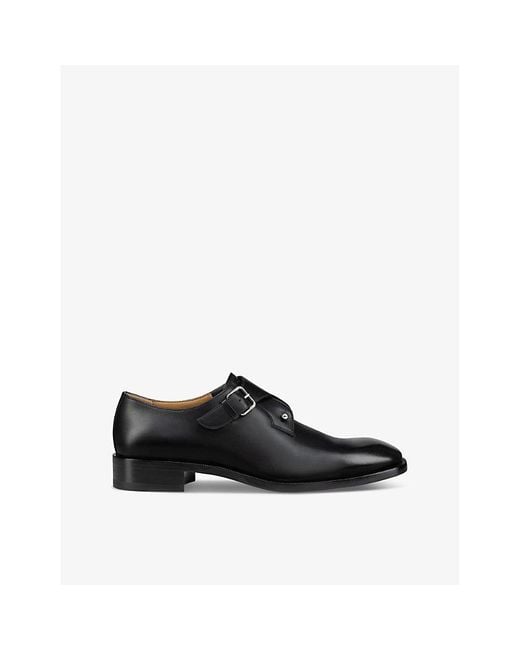 Christian Louboutin Black Chambelimonk Leather Shoes for men