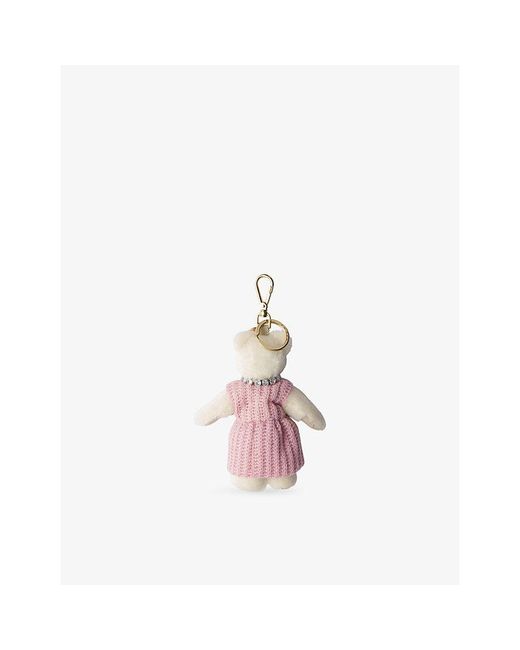 Prada Pink Teddy Cotton And Mohair-Blend Bag Charm