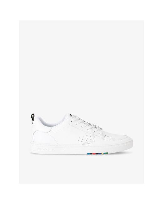 Paul Smith White Cosmo Stripe Low-top Leather Trainers for men