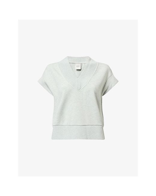 Varley Multicolor Gracee Doublesoft V-Neck Woven Top