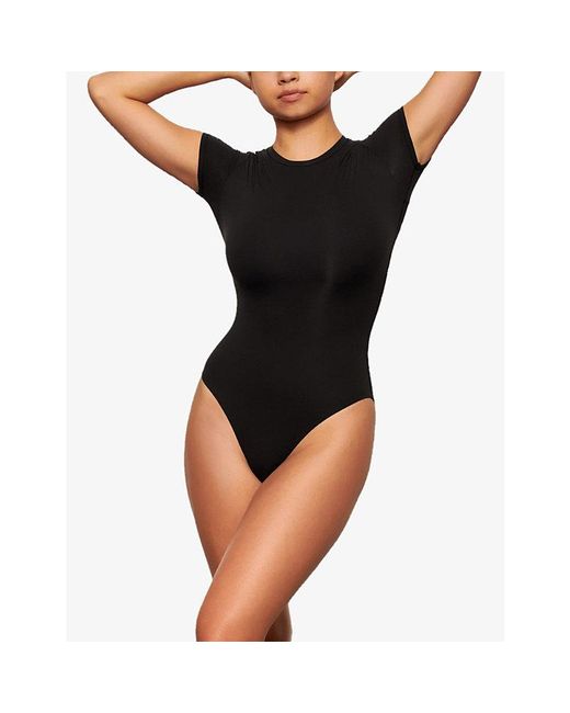 Skims Black Fits Everybody Stretch-Woven Body