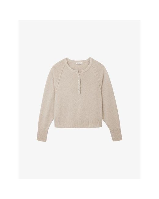 The White Company Natural Raglan-Sleeve Relaxed-Fit Wool-Alpaca Blend Jumper