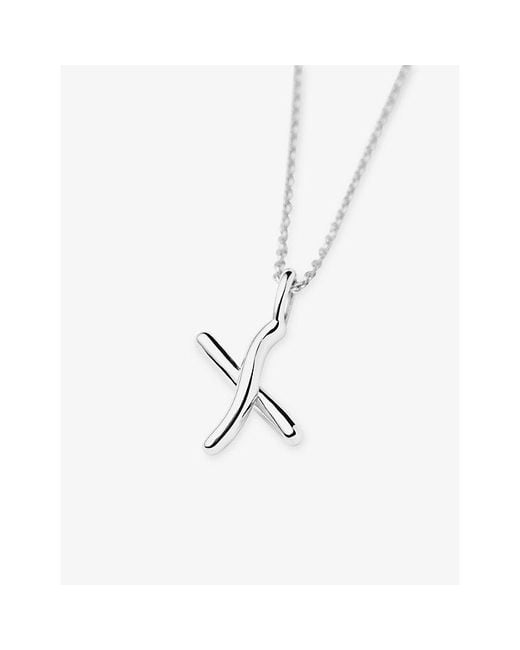 Missoma Metallic Curly Molten Mini Initial X-Plated Sterling- Necklace