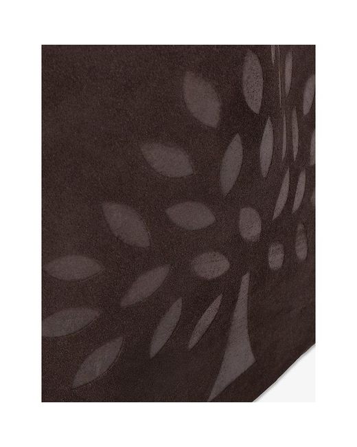 Mulberry Brown Oversized Tree Suede Tote Bag