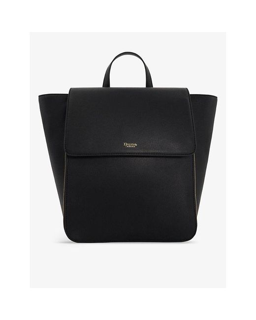 Dune Black Driven Large Faux-leather Backpack