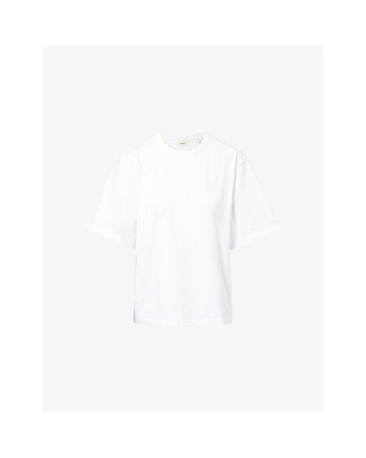 Skall Studio White Boyfriend Oversized Cotton T-Shirt