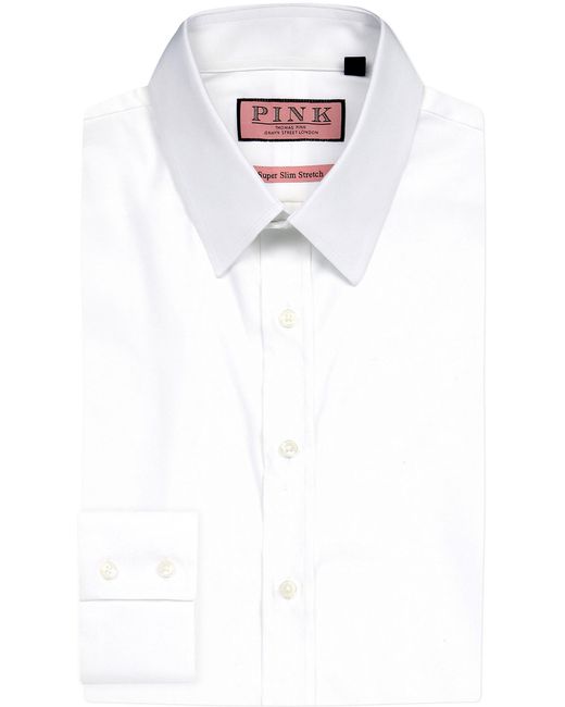 Thomas Pink White Freddie Super Slim-fit Cotton Shirt for men