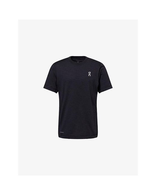 On Shoes Blue Train-T Graphic Short-Sleeves Woven T-Shirt for men