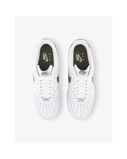 Nike White Air Force 1 07 Leather Low-Top Trainers for men