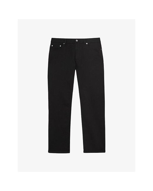 Reiss Black Bishopsgate Tapered-Leg Slim-Fit Denim Jeans for men