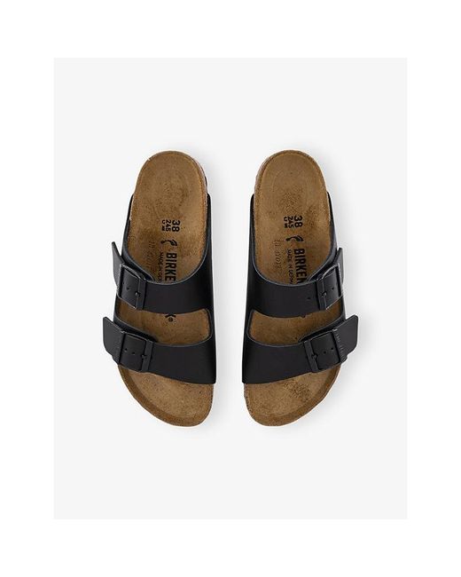 Birkenstock Black Arizona Two-Strap Leather Sandals