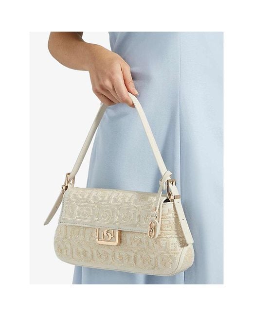 Dune Natural Highgate Baguette Woven Shoulder Bag