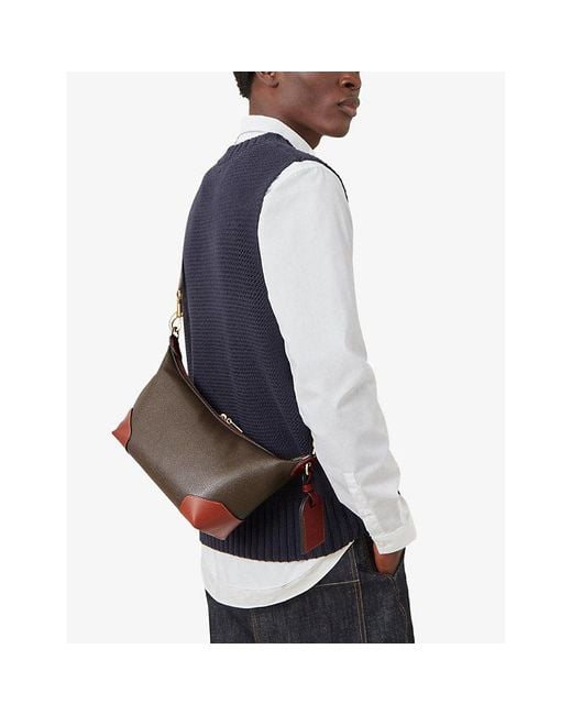Mulberry Brown Mole-cogc Heritage Clipper Woven-blend Cross-body Bag