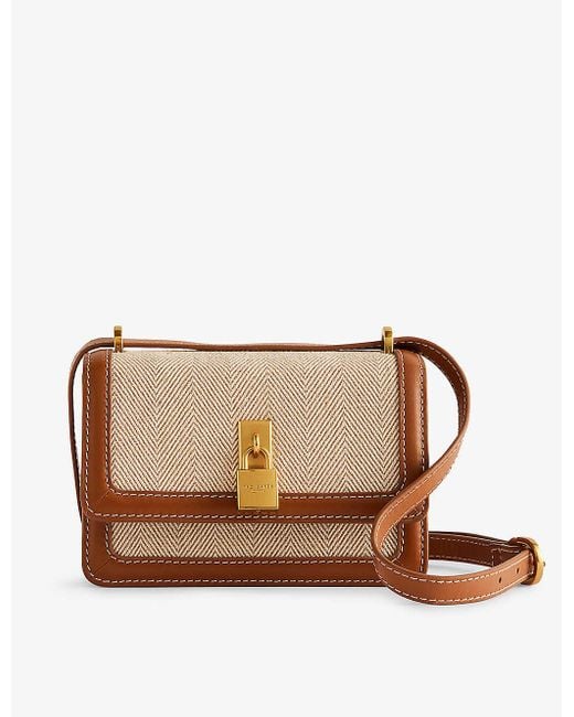Ted Baker Brown Fitzrov Mini Canvas Shoulder Bag
