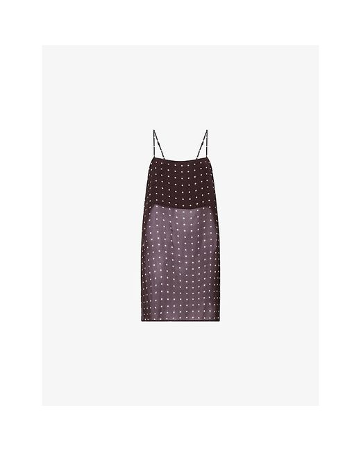 Dissh Purple Vanessa Sleeveless Spot Woven Cami Top