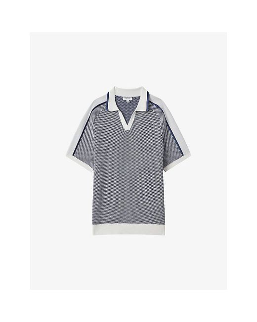Reiss Gray Brunswick Open-collar Slim-fit Knitted Shirt X for men
