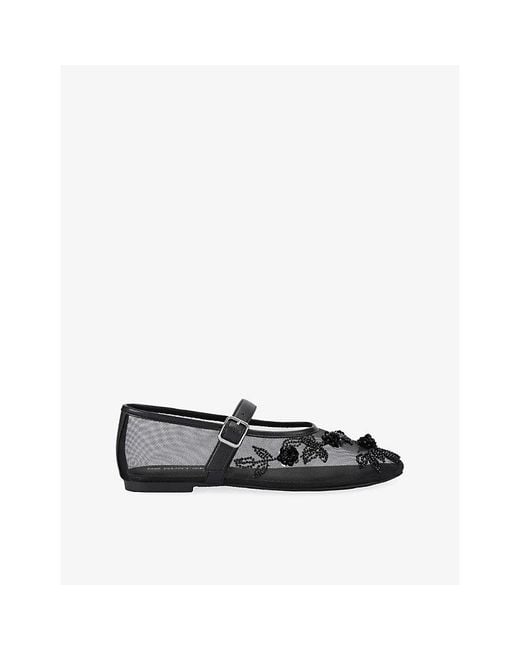 KG by Kurt Geiger Black Nacy Embellished Mesh Pumps