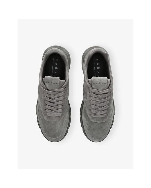 Hogan Gray Hyperlight Suede Trainers for men