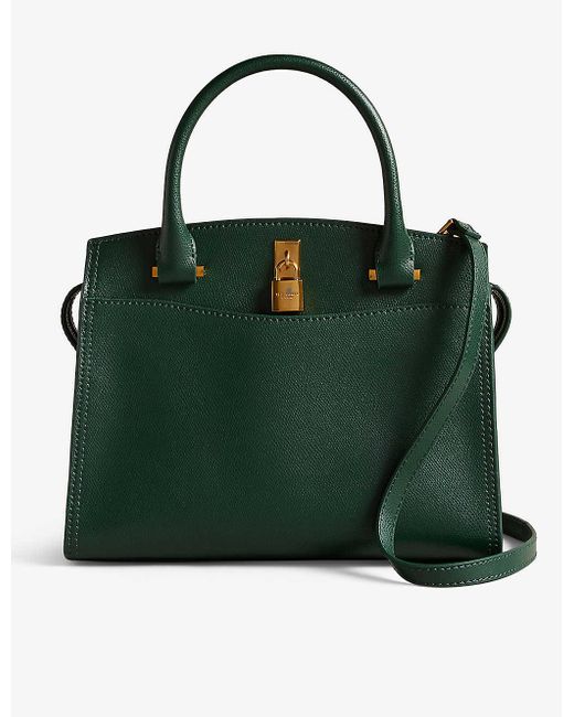 Ted Baker Green Myfair Leather Top-handle Bag